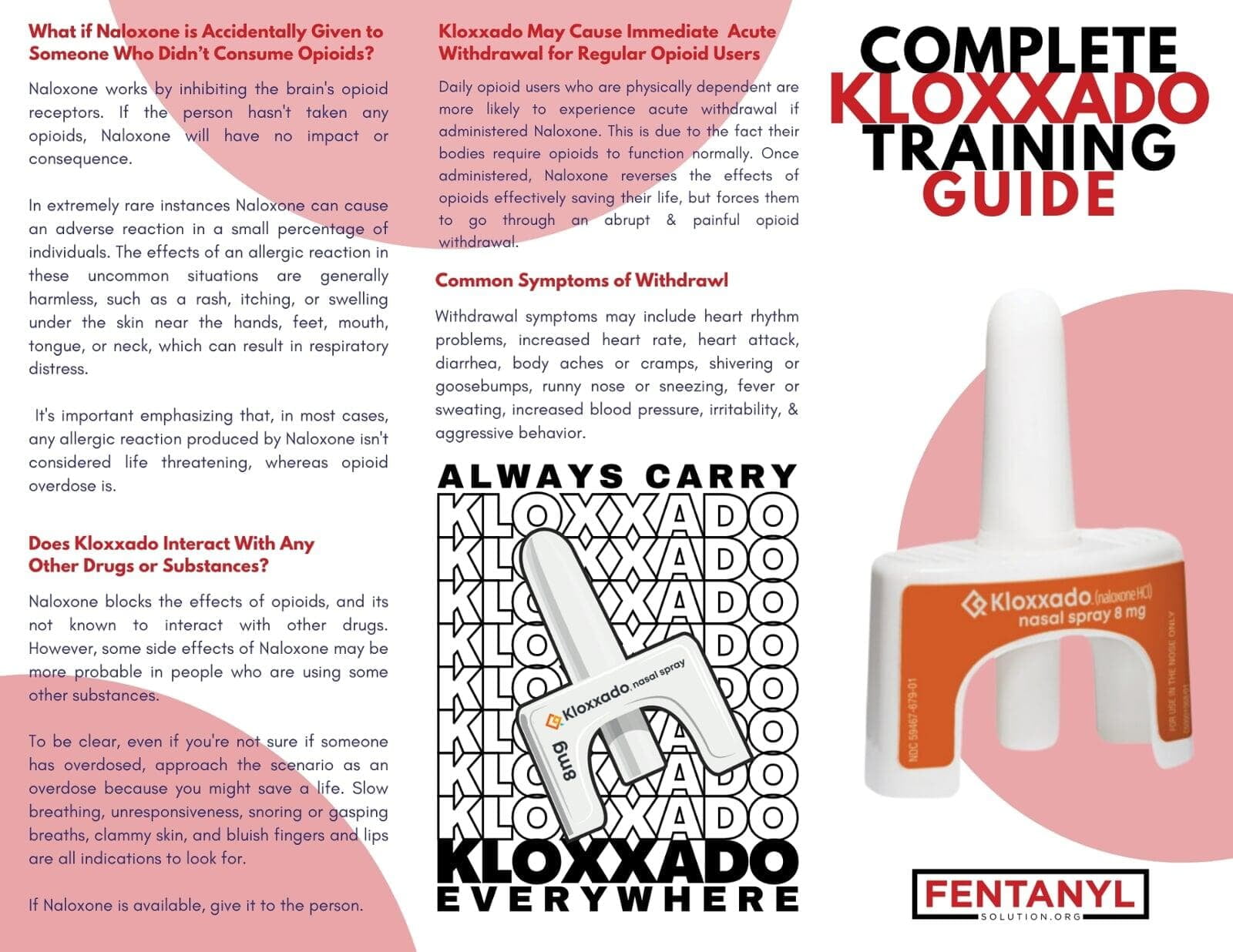 Printed Materials: Complete Kloxxado Training Guide