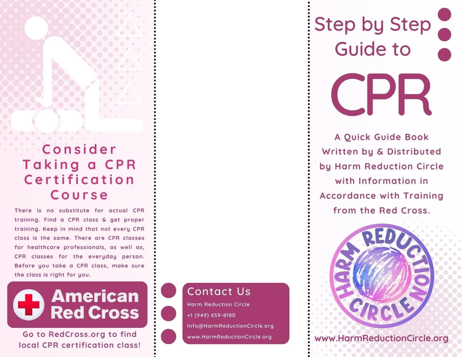 Printed Materials: Step by Step Guide to CPR