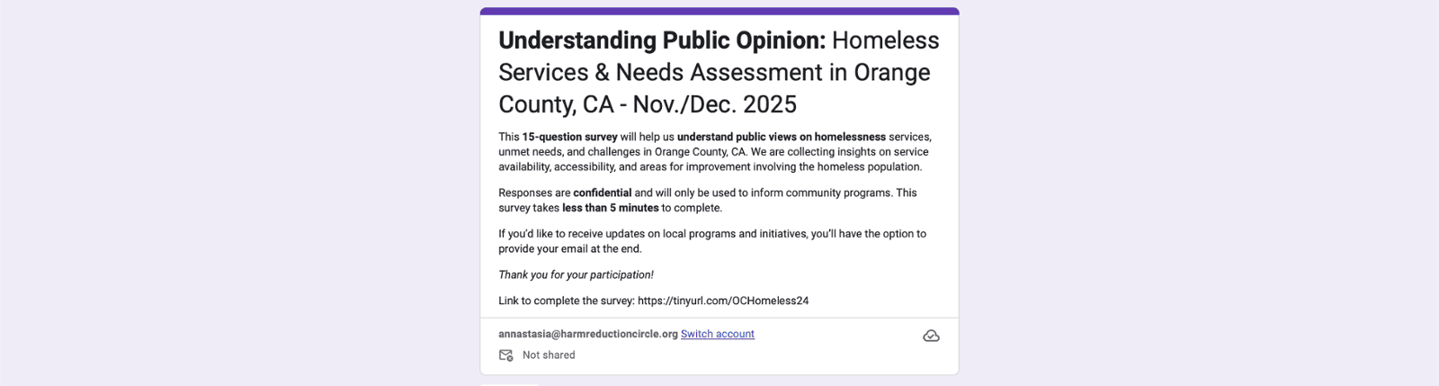 Share Your Voice in Our 15-Question Community Survey (December 2025)